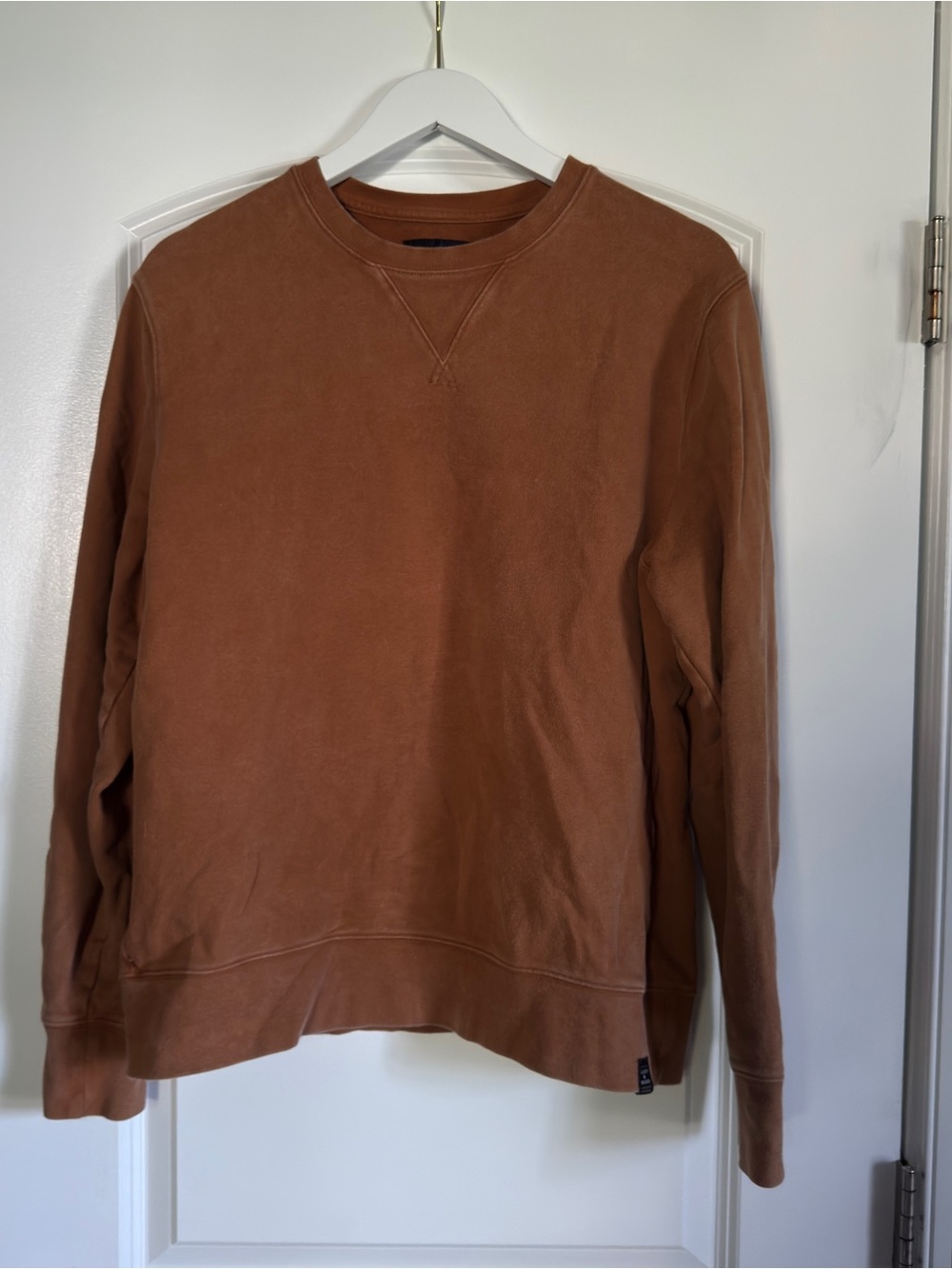 Lucky Brand Men’s Large Brown Cotton Crewneck Sweatshirt